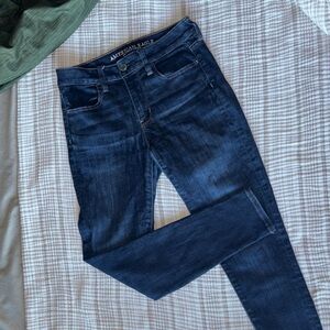 American Eagle Outfitters Women's Dark Blue Skinny Jeans